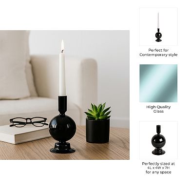 Modern Candle Holder with Round Bubble Sculptural Base