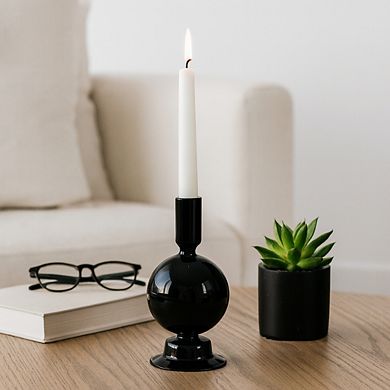 Modern Candle Holder with Round Bubble Sculptural Base