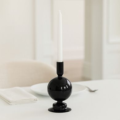 Modern Candle Holder with Round Bubble Sculptural Base