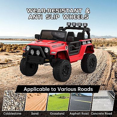 12V 2-Seater Kids Electric Truck, Ride-On Car with Remote Control, Spring Suspension for Shared Fun