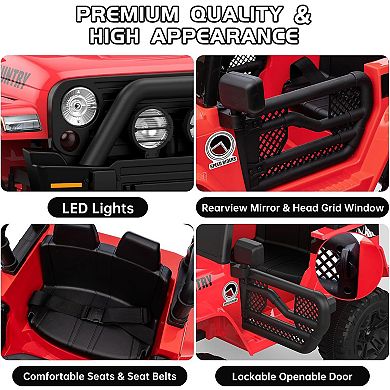 12V 2-Seater Kids Electric Truck, Ride-On Car with Remote Control, Spring Suspension for Shared Fun