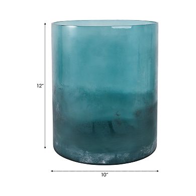 Decorative Glass Pillar Candle Holder With Modern Cylindrical Design