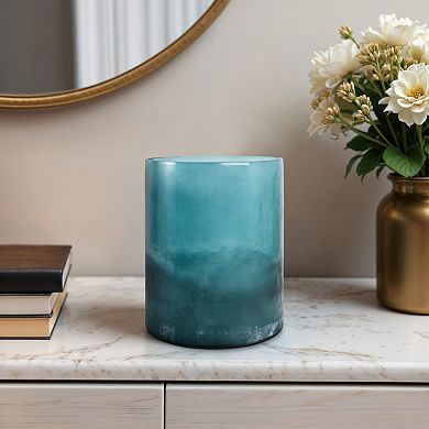 Decorative Glass Pillar Candle Holder With Modern Cylindrical Design