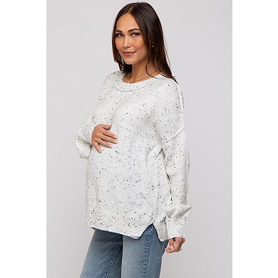 Maternity Speckled Knit Sweater