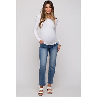 Maternity Straight Crop Maternity Jeans