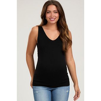 Maternity Teal Reversible Seamless Fitted Tank