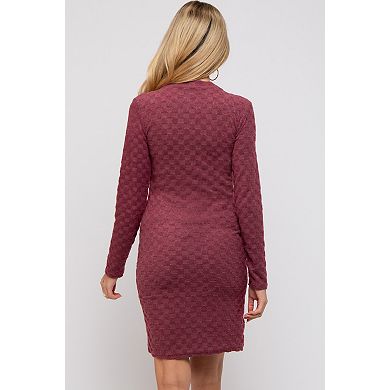 Maternity Soft Brushed Knit Long Sleeve Dress