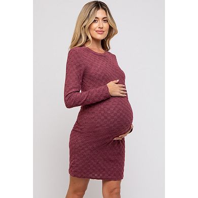 Maternity Soft Brushed Knit Long Sleeve Dress
