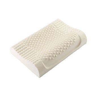 Cheer Collection Contoured Latex Memory Foam Pillow for Pressure Relief and Cool Breathable Sleep