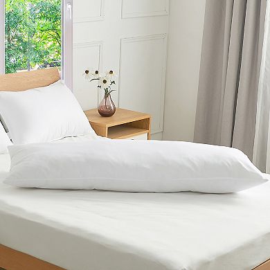Cheer Collection Hypoallergenic Down Alternative Premium 20 X 54 Side Body Pillow Washable Cover