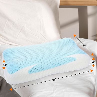 Cheer Collection Gel Memory Foam Cooling Pillow Breathable Support for Neck and Shoulder Relief