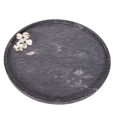 Saboga Home™ Decorative Round Marble Tray