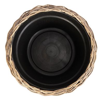 Saboga Home™ Round Tapered Planter with Black Plastic Insert