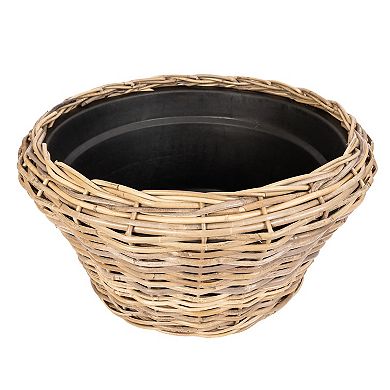 Saboga Home™ Round Tapered Planter with Black Plastic Insert