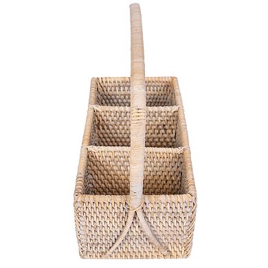 Saboga Home™ 3 Section Caddy/Cutlery Holder with Handle