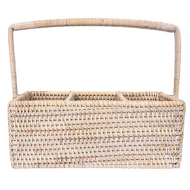 Saboga Home™ 3 Section Caddy/Cutlery Holder with Handle