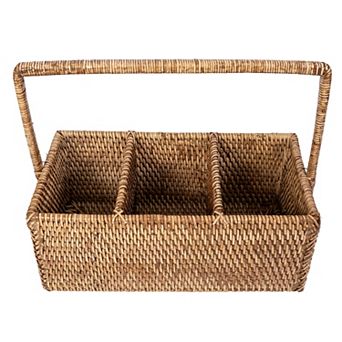 Saboga Home™ 3 Section Caddy/Cutlery Holder with Handle