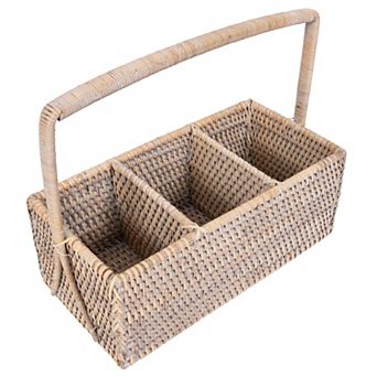 Saboga Home™ 3 Section Caddy/Cutlery Holder with Handle