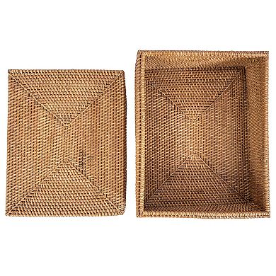 Saboga Home™ Storage Box with Lid - Flat Legal File Organizer