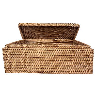 Saboga Home™ Storage Box with Lid - Flat Legal File Organizer