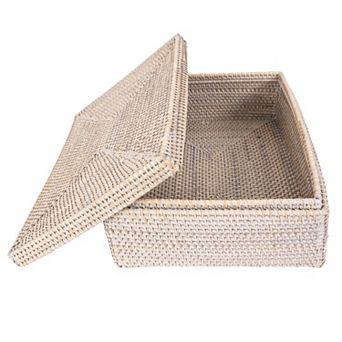 Saboga Home™ Storage Box with Lid - Flat Legal File Organizer