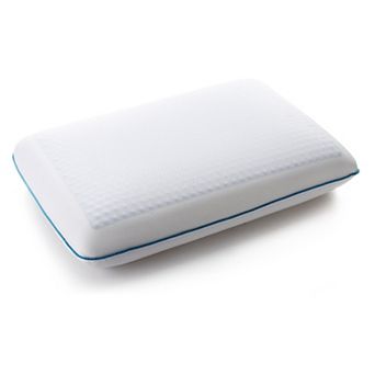 Cheer Collection Reversible Memory Foam Bed Pillow With Cooling Gel And Breathable Zip-off Cover