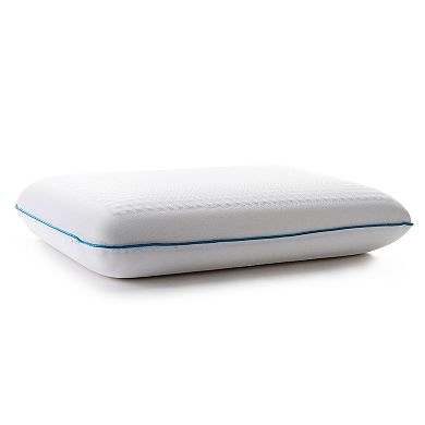 Cheer Collection Reversible Memory Foam Bed Pillow With Cooling Gel And Breathable Zip-off Cover