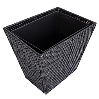 Saboga Home™ Rectangular Tapered Waste Basket with Metal Liner