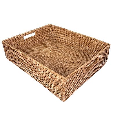 Saboga Home™ Rectangular Basket with Cutout Handles