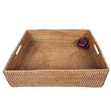Saboga Home™ Rectangular Basket with Cutout Handles