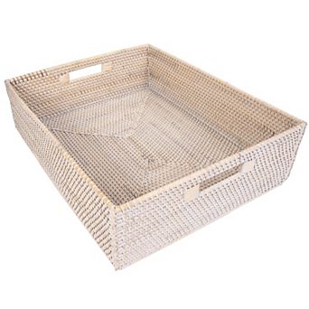 Saboga Home™ Rectangular Basket with Cutout Handles