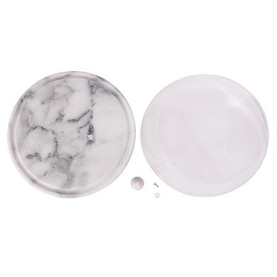 Saboga Home™ Marble Plate with Acrylic Dome