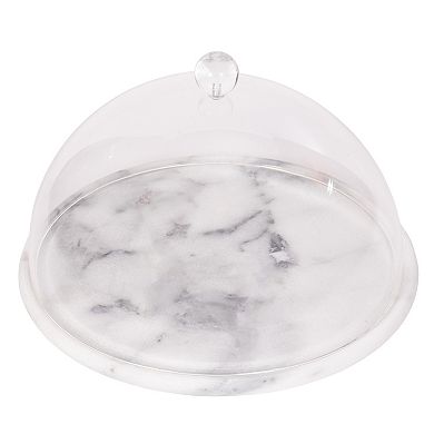 Saboga Home™ Marble Plate with Acrylic Dome