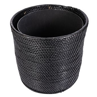 Saboga Home™ Round Waste Basket with Metal Liner
