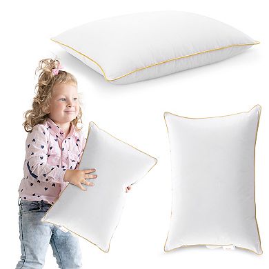 Cheer Collection Toddler Pillow with Soft Cotton Cover for Gentle and Supportive Child Comfort