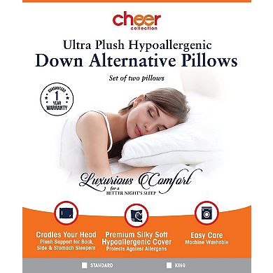 Cheer Collection Down Alternative Pillows (set Of 4)