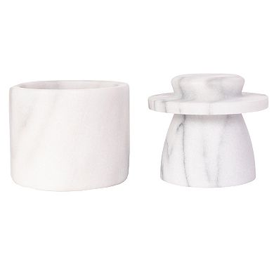Saboga Home™ White Marble Butter Keeper