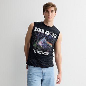 Men's Pink Floyd 1973 Moon Graphic Muscle Tank Top