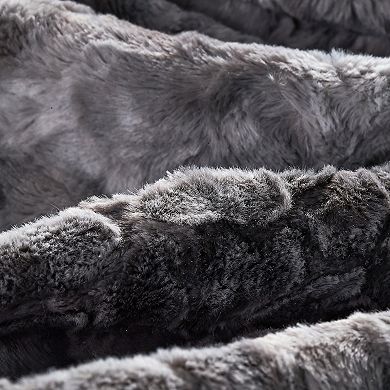 Cheer Collection Ultra Soft Faux Fur Throw Blanket Cozy Decorative Accent in Tie-Dye Design