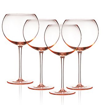 Berkware Premium Oversized Wine Glasses Set of 4 Durable Soda Lime Glassware