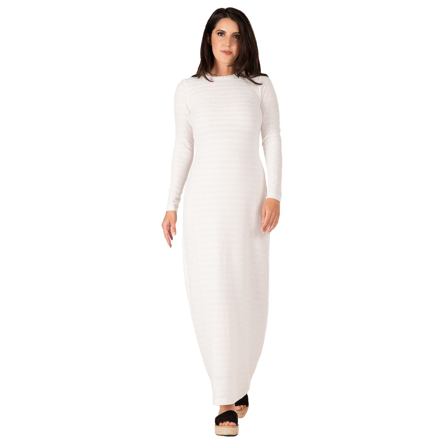 Женские платья Knit Crochet Boat Neck Maxi Dress