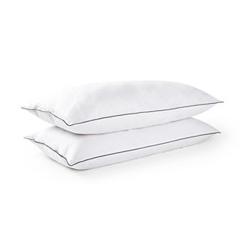 Cheer Collection Set of 2 Organic Kapok Bed Pillows with Breathable Cotton Shell for All Sleepers