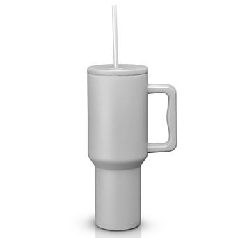 Cheer Collection 40oz Leakproof Insulated Tumbler with Straw and Handle