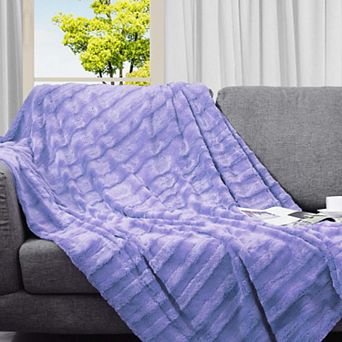 Cheer Collection Faux Fur Blanket, Luxurious Blanket & Throw For Couch