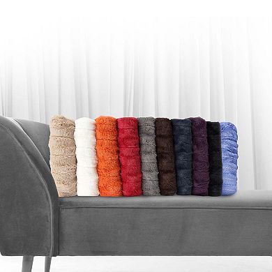 Cheer Collection Faux Fur Blanket, Luxurious Blanket & Throw For Couch