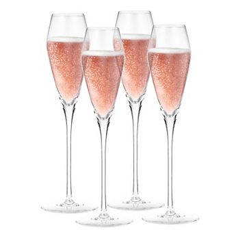 Berkware Premium Crystal Champagne Flutes - Set Of 4 Tulip Shaped Champagne Glasses