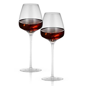Berkware Classic White Wine Glasses Set of 2, Elegant 12oz Lead-Free Crystal, 10.7 in Tall Stem