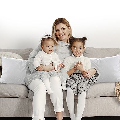 Cheer Collection Set of 2 Feather Down Throw Pillow Inserts for Couch Bed and Decorative Shams