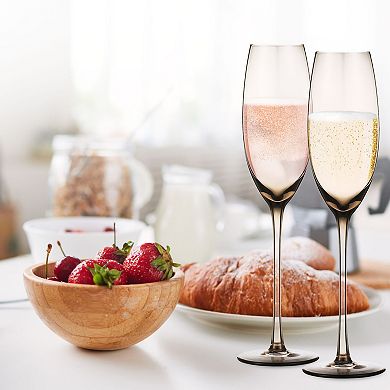 Berkware Luxurious and Elegant Sparkling Colored Champagne Flutes - Set Of 2