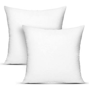 Cheer Collection Set of 2 Feather Down Throw Pillow Inserts for Couch Bed and Decorative Shams